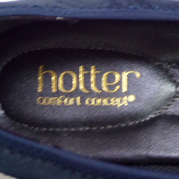 HOTTER COMFORT CONCEPT size 8 MONICA dark-blue suede low-heel pumps - Picture 12 of 15